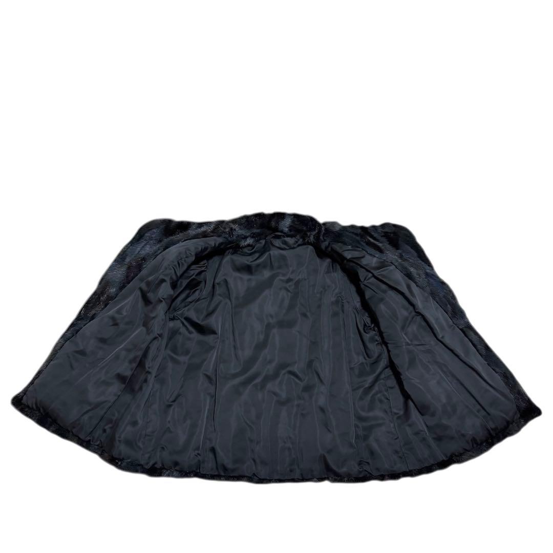 【美品】MINK FUR ミンクファー/パッチワーク/マルチカラー/ハーフコート