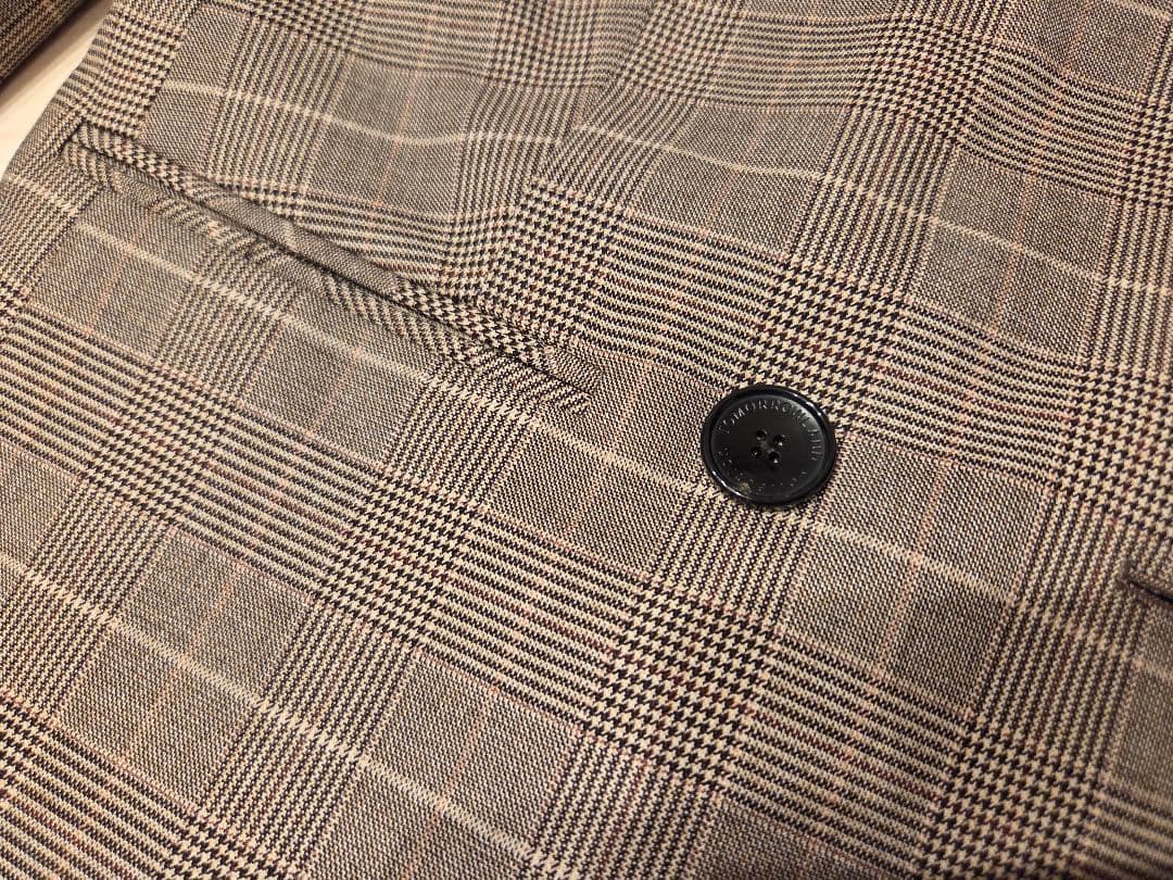 【美品】TOMORROWLAND グレンチェック ダブルブレストジャケット 36