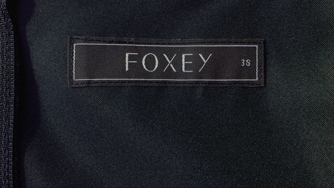 美品★FOXEY/フォクシーシルクシフォンワンピース 38 シルク100%