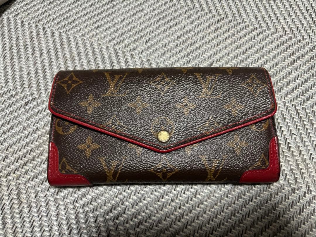 Louis Vuitton 長財布 ブラウン/レッド