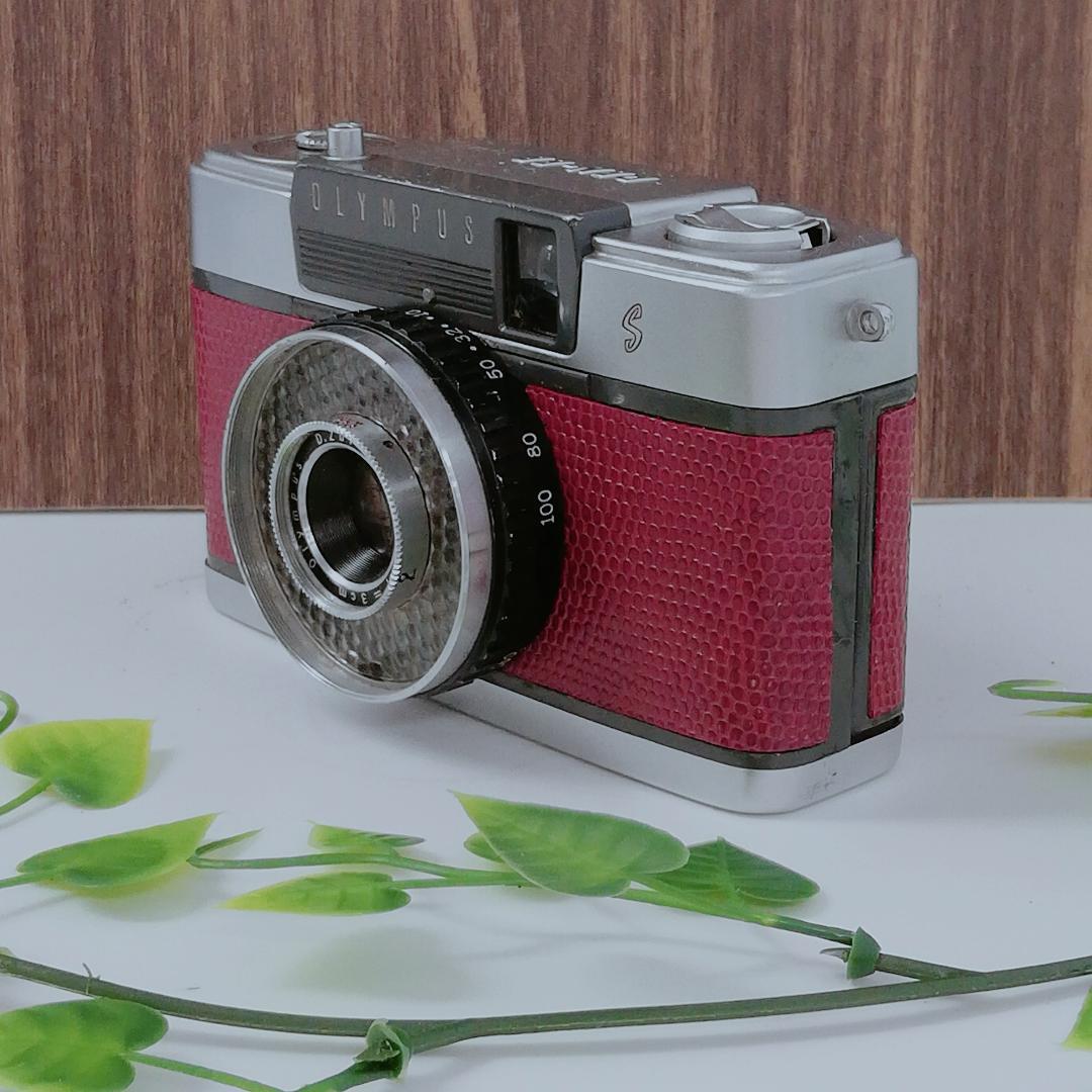 【完動品！！】Olympus Pen-EE S　ワインレッド　フィルムカメラ