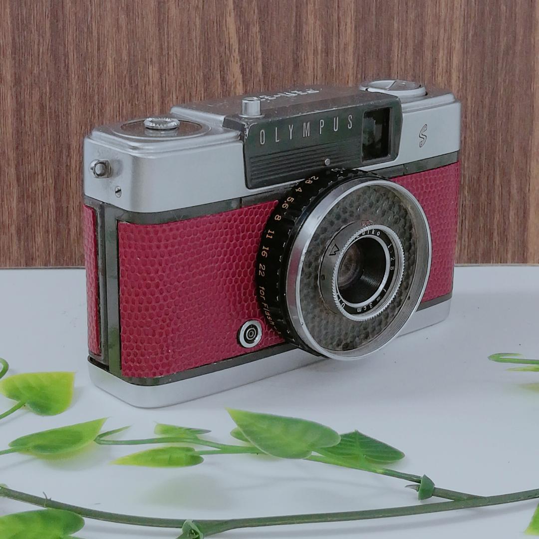 【完動品！！】Olympus Pen-EE S　ワインレッド　フィルムカメラ