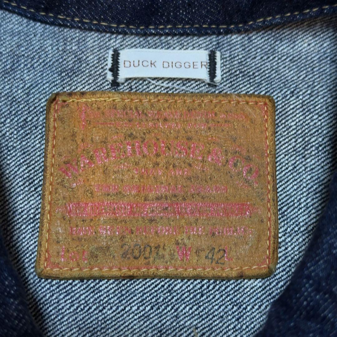 【美品】ウェアハウス　デニムジャケット　Tバック　DD-2001 ワンウォッシュ