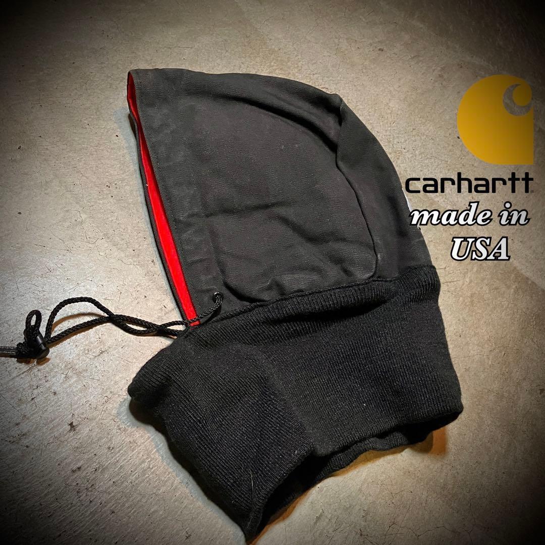 USA製 カーハート ブラックダック　リブ　フード　キャップ　帽子 ハット
