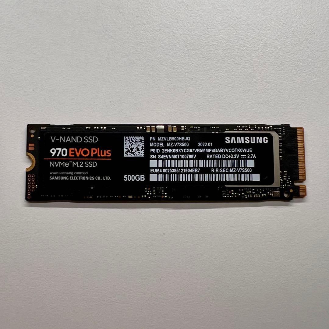 Samsung 970 EVO Plus 500GB SSD 動作確認済