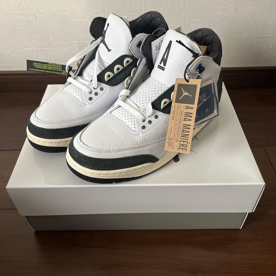 Air Jordan 3 アママニエール　ホワイト/ブラック/ネイビー