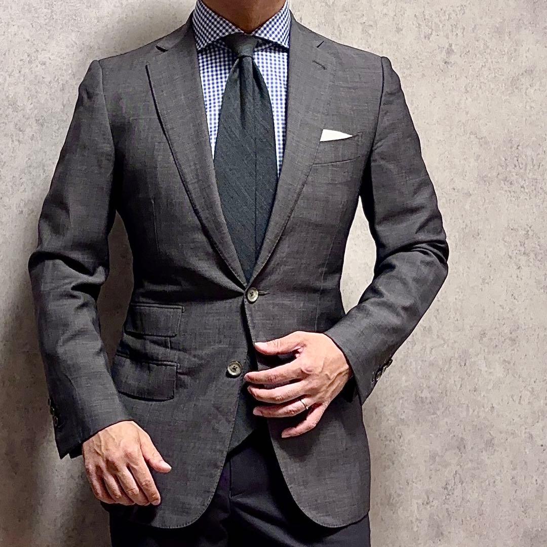 【ISAIA (イザイア)】スーツジャケット 44 ウールモヘヤ M