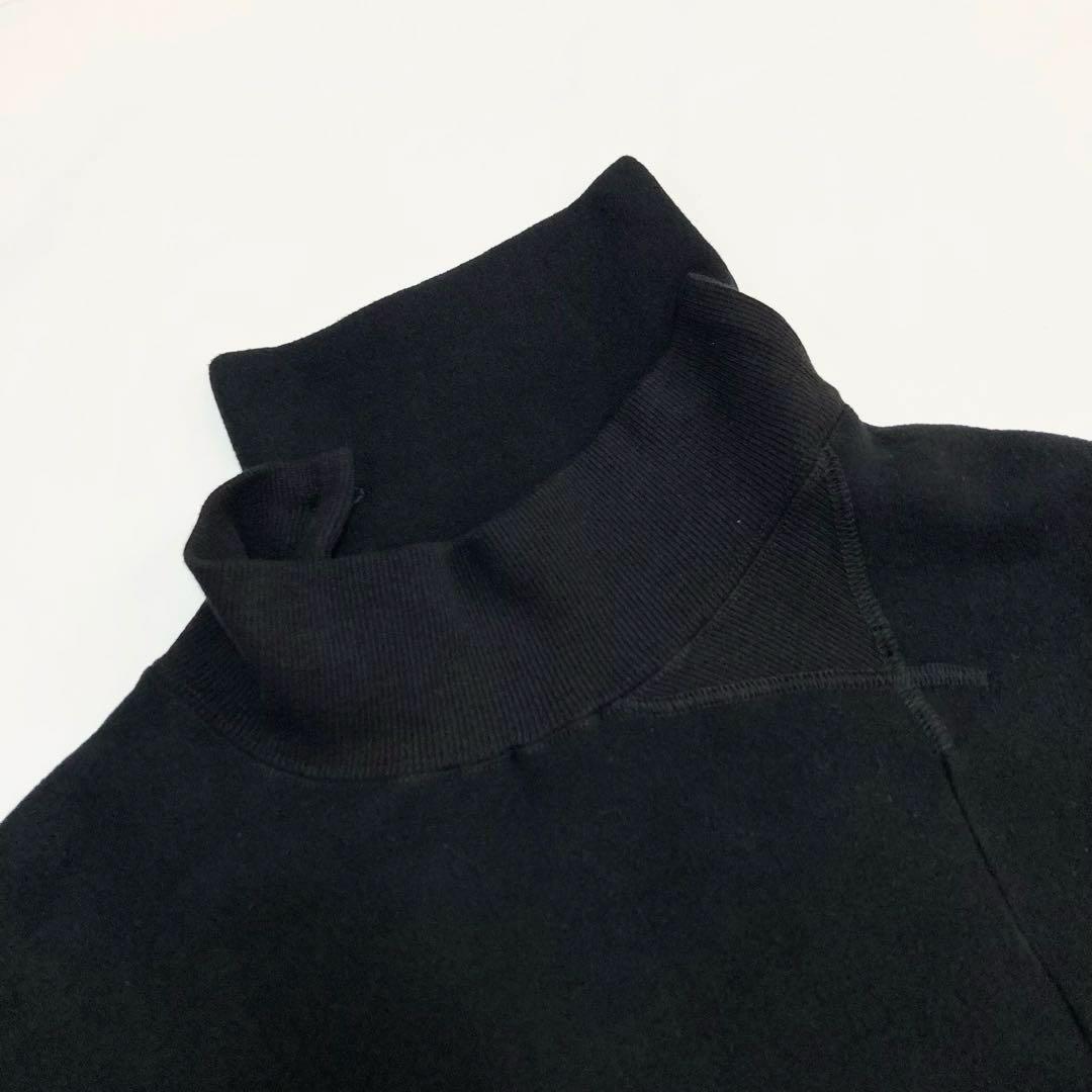 ヨウジヤマモト 23AW 裏起毛 フリース タートルネック カットソー 黒
