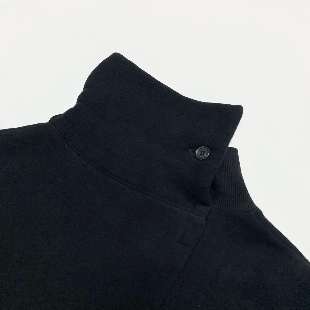 ヨウジヤマモト 23AW 裏起毛 フリース タートルネック カットソー 黒