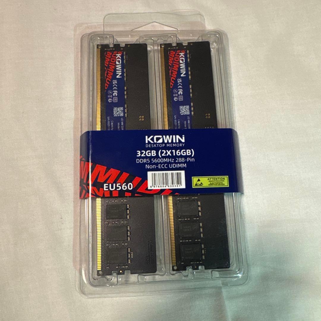 新品未使用品 KOWIN 32GB(16GB×2) DDR5-5600メモリー