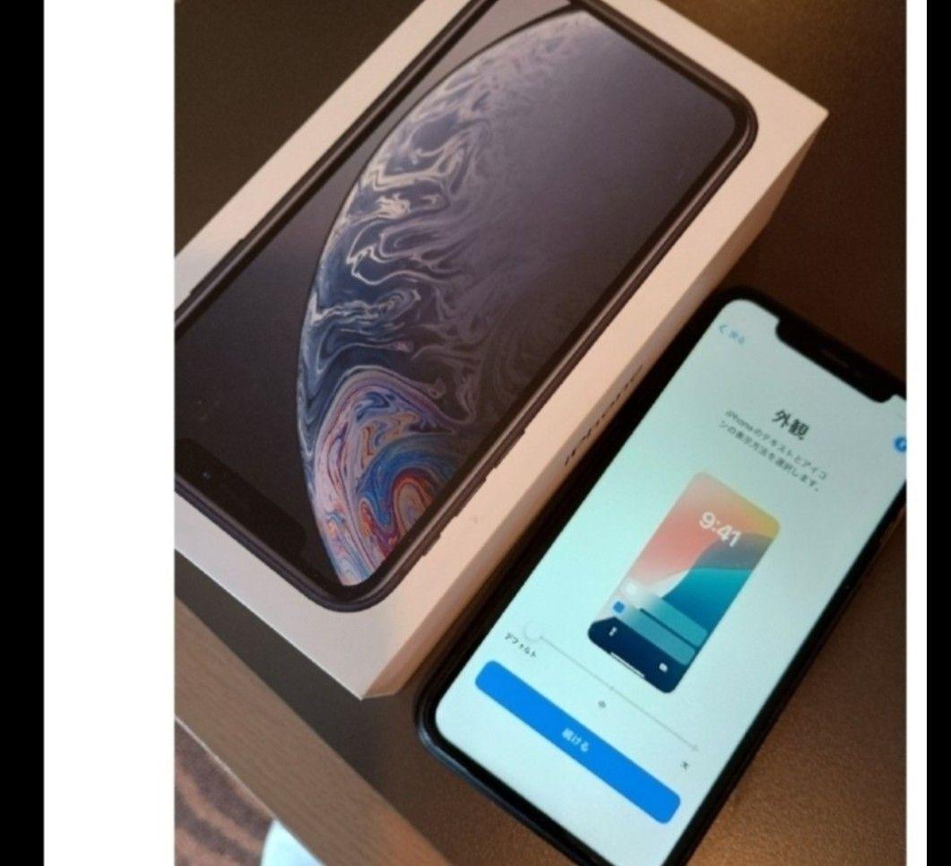 美品 iPhoneXR 64GB （箱、説明書、SIMピン付）バッテリー低