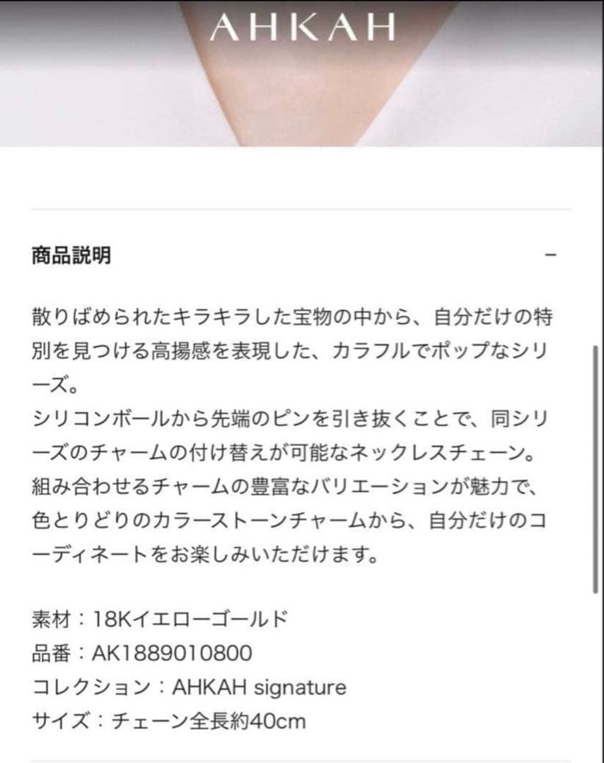 AHKAH スキャッタードトレジャーズ チェーン(40cm)