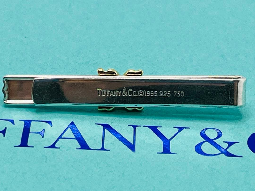c678 美品　ティファニー　1995シグネチャー　ネクタイピン　750/925