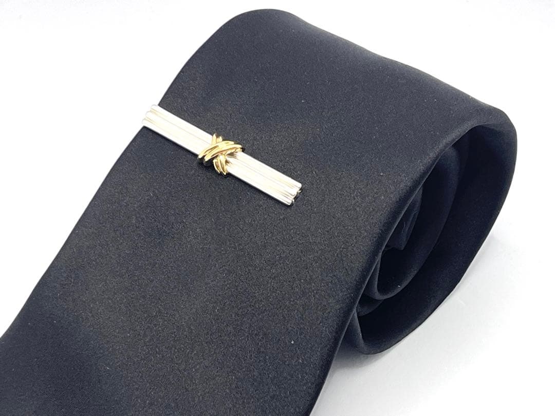 c678 美品　ティファニー　1995シグネチャー　ネクタイピン　750/925