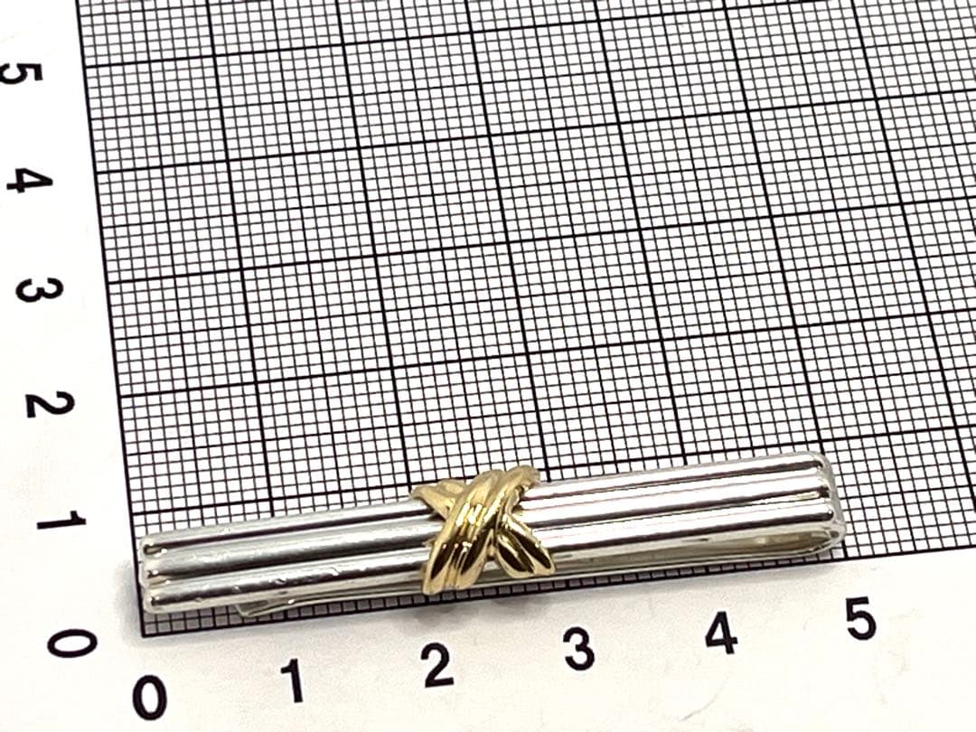 c678 美品　ティファニー　1995シグネチャー　ネクタイピン　750/925