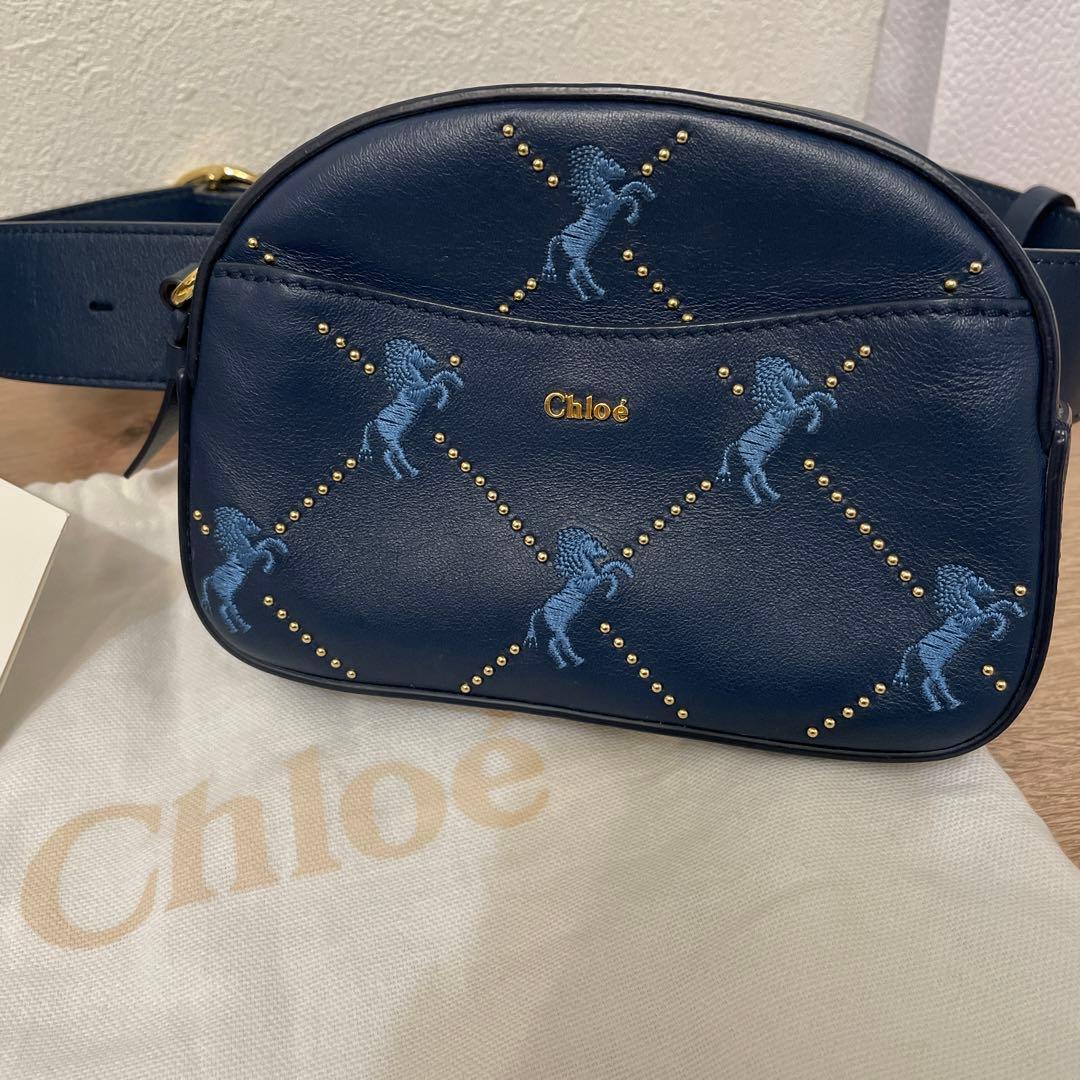 Chloé ネイビー ボディバッグ
