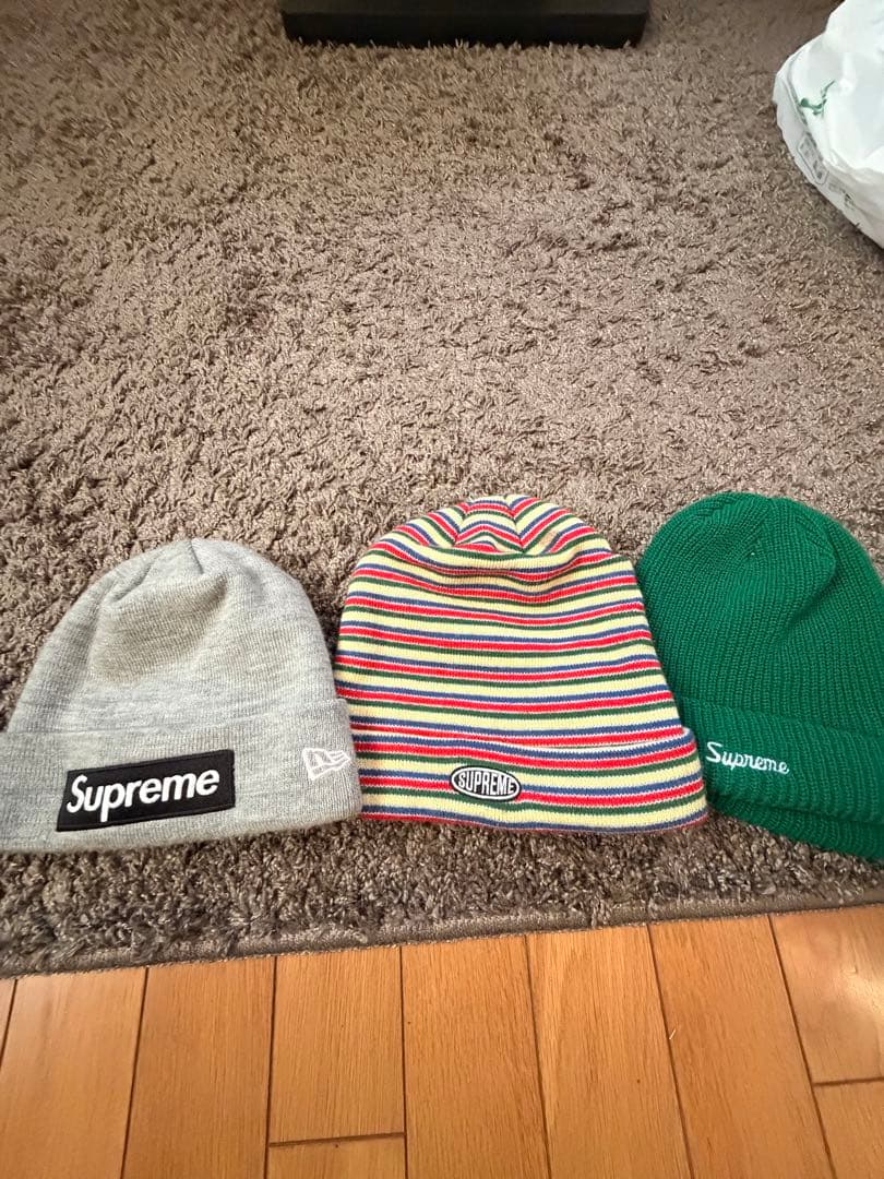 Supreme ニット帽 3点セット