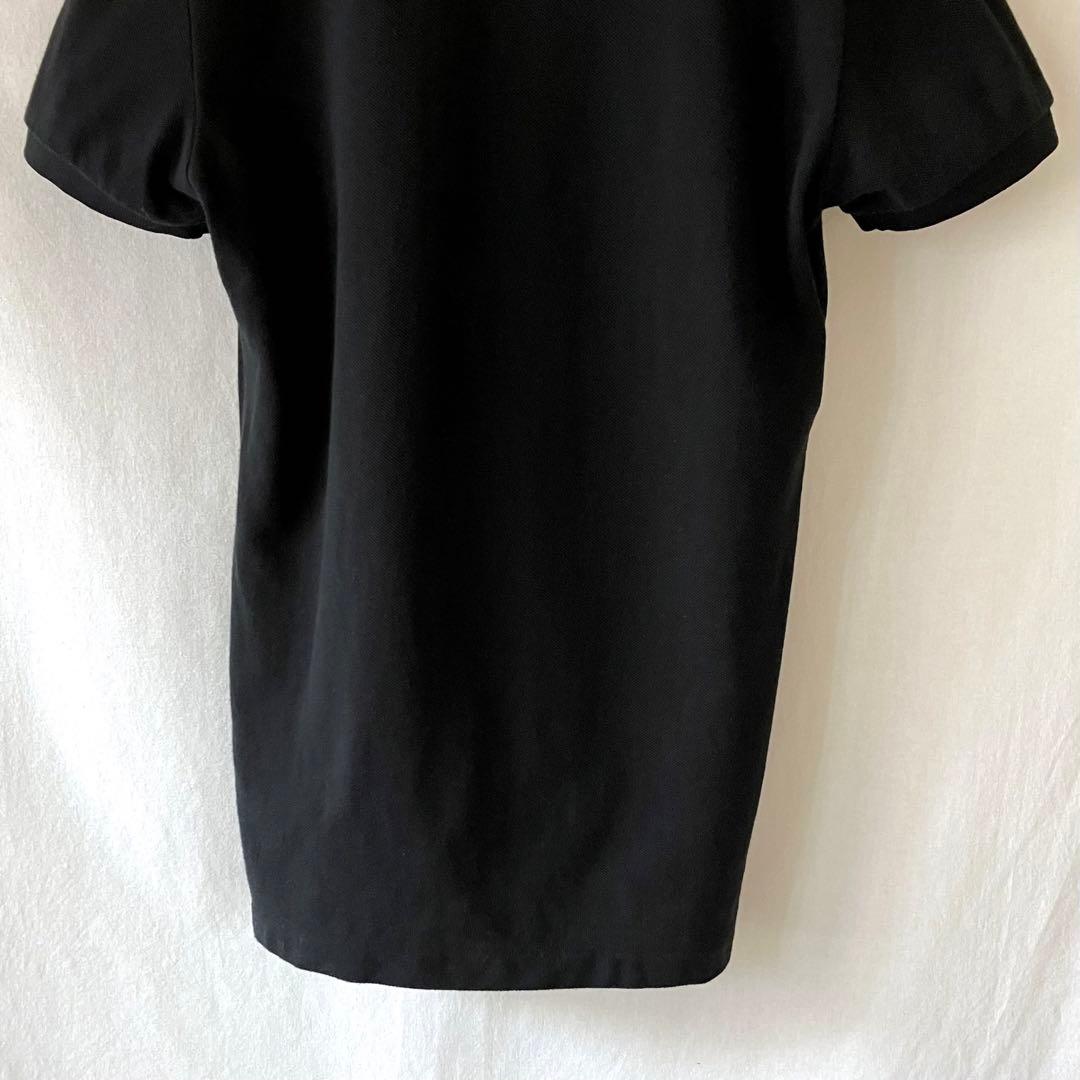 美品 ラルフローレン ポロシャツ 黒 スキニー L 鹿の子