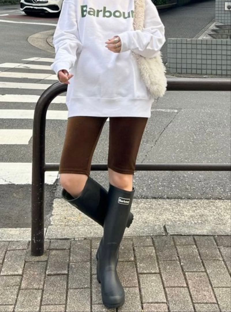 Barbour 黒 長靴　レインブーツ　バブアー　新品