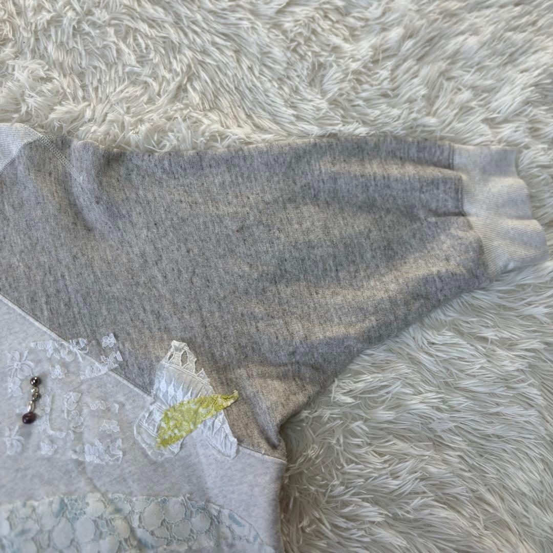 NOZOMI ISHIGURO スウェット　異素材切替　レイヤード　ワンピース