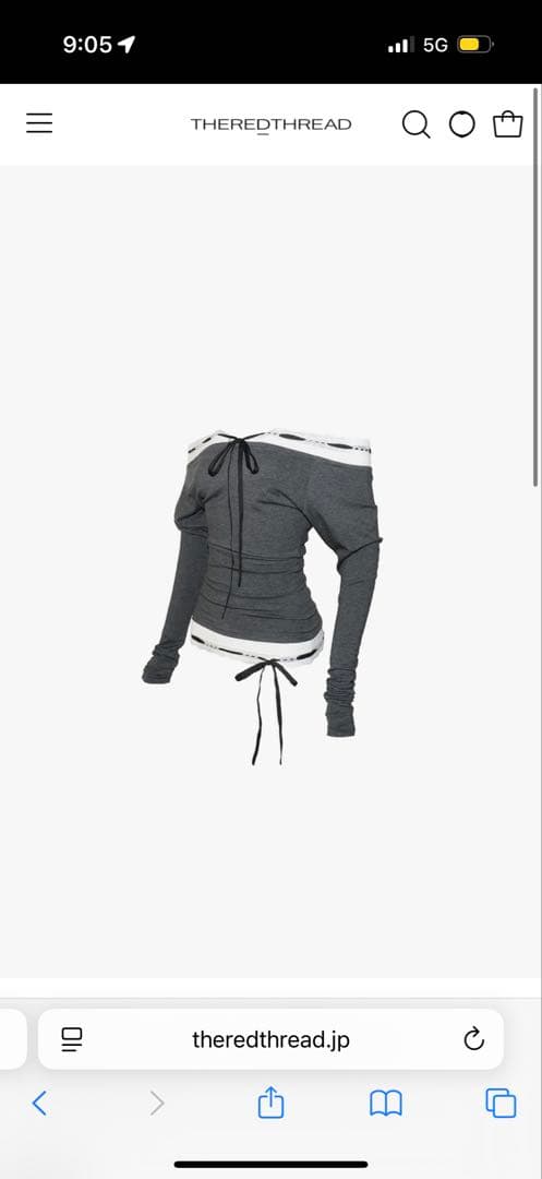 トップス theredthread S lacetrim offshoulder tops