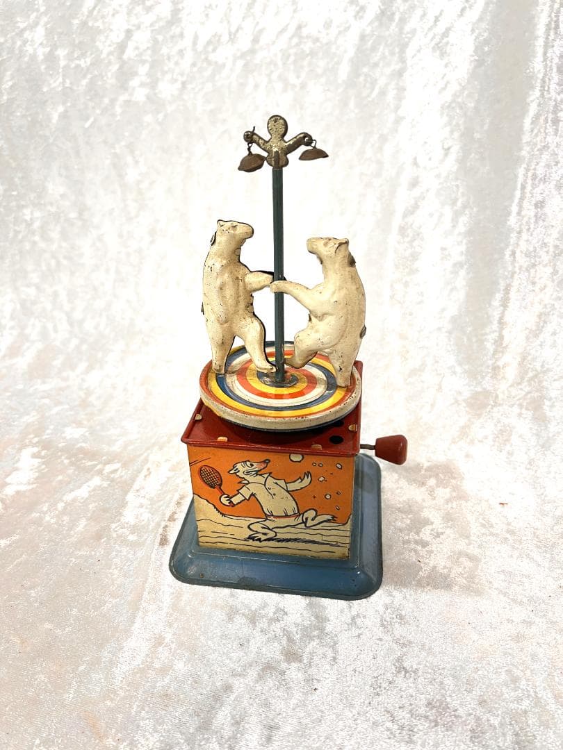 古いおもちゃ　細工物　ブリキのミュージックボックス