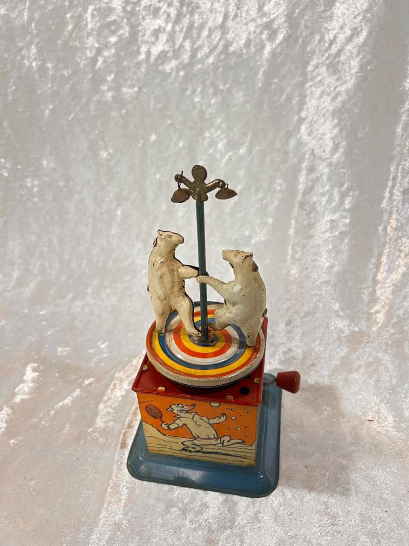 古いおもちゃ　細工物　ブリキのミュージックボックス