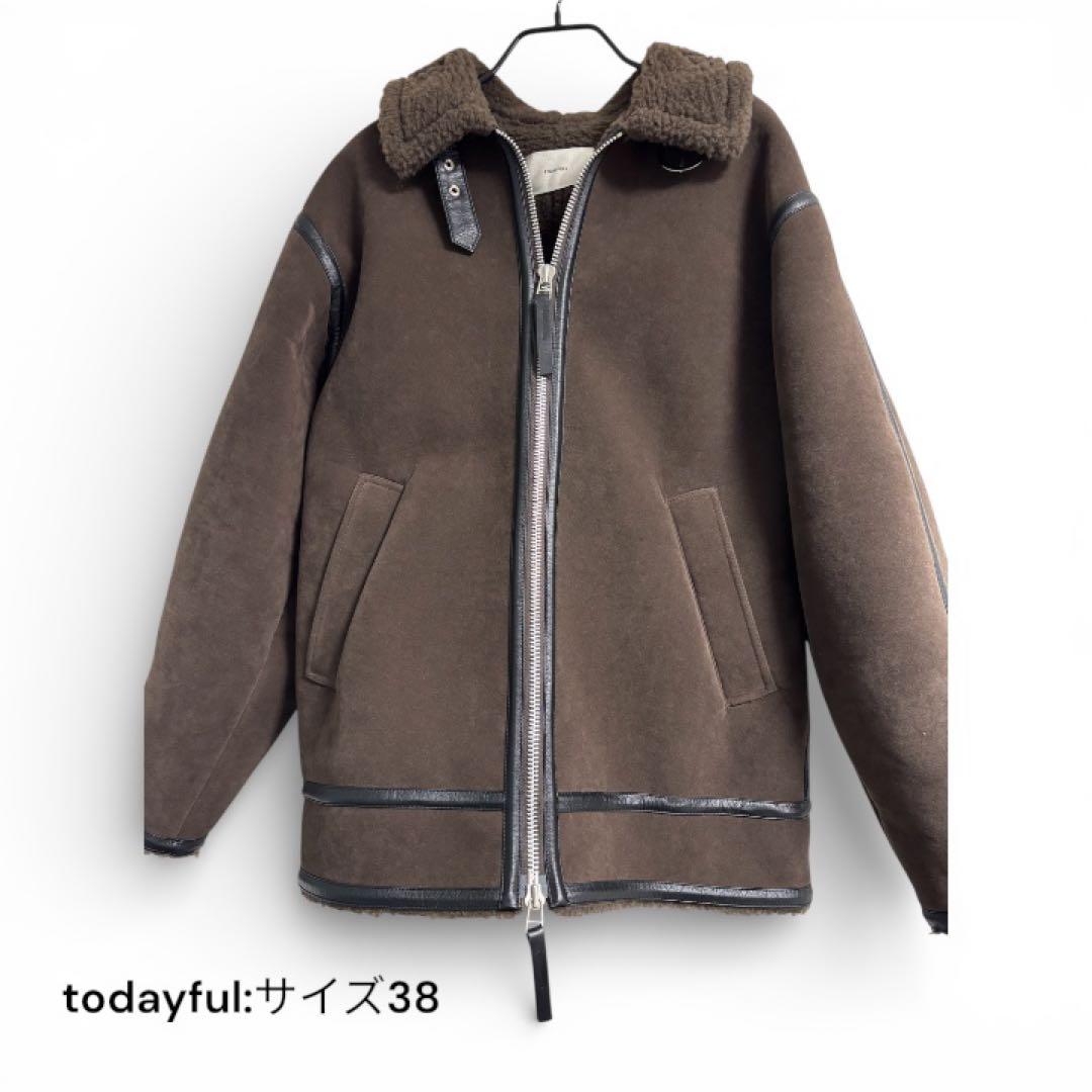 【美品】todayful ダークブラウン フライトジャケット サイズ38