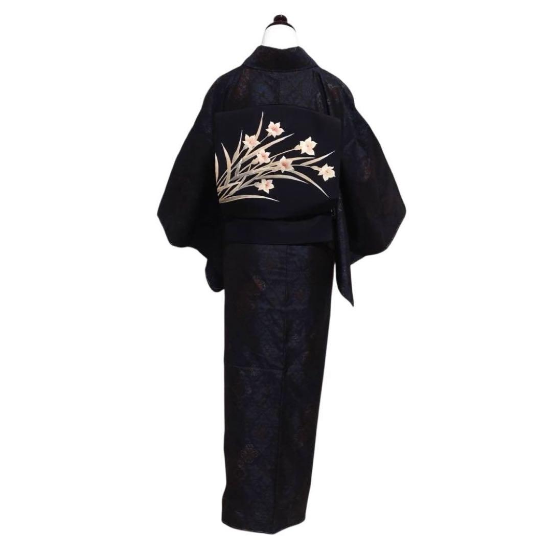 未使用近い　美品　袷　証紙　大島紬　フルセット