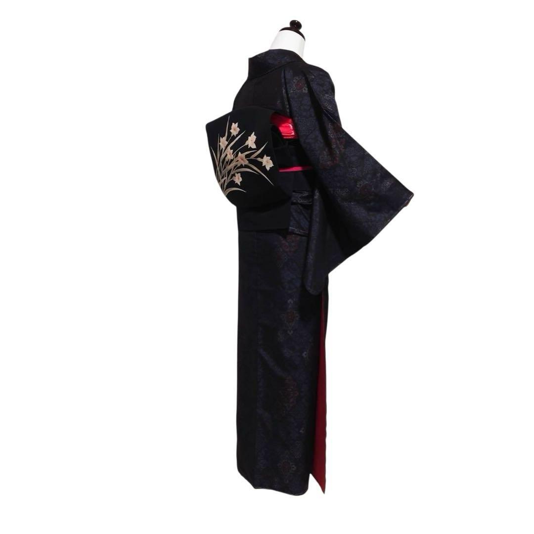 未使用近い　美品　袷　証紙　大島紬　フルセット