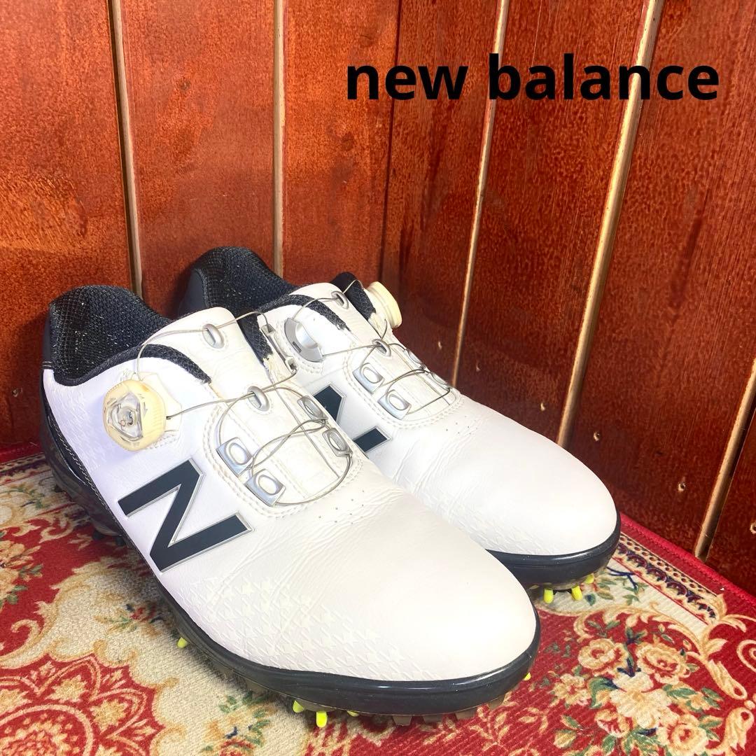 ニューバランス ゴルフシューズ BOAダイヤル式スパイク ホワイト