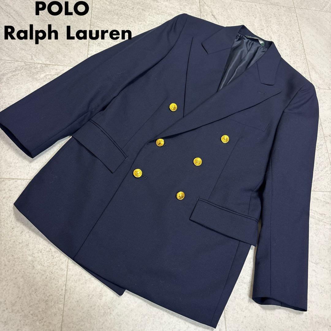ポロラルフローレン　紺ブレ　160 ダブル　ブレザー　テーラード