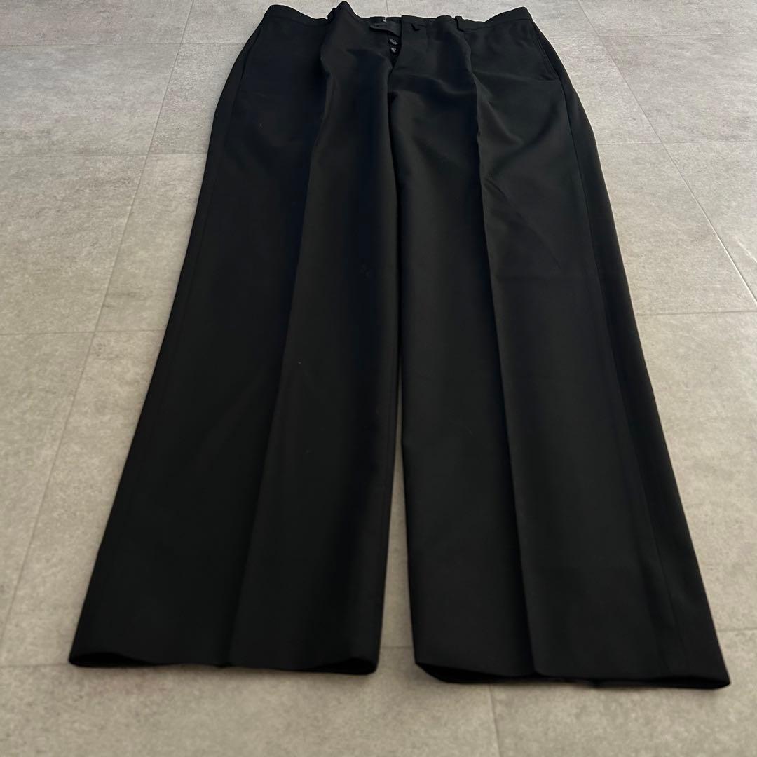 JIL SANDER センタープレススラックス 1タック ブラック サイズ46