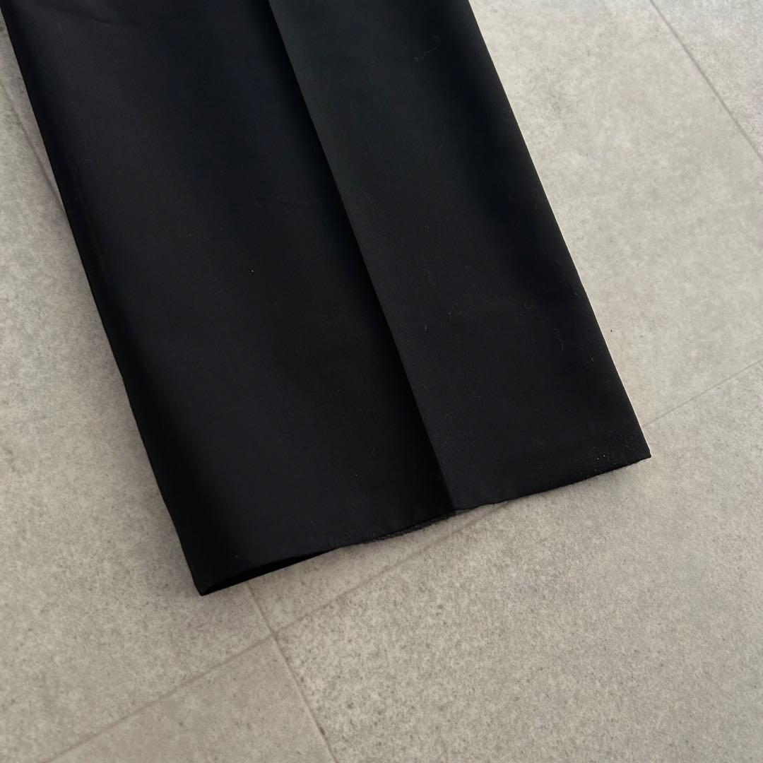 JIL SANDER センタープレススラックス 1タック ブラック サイズ46