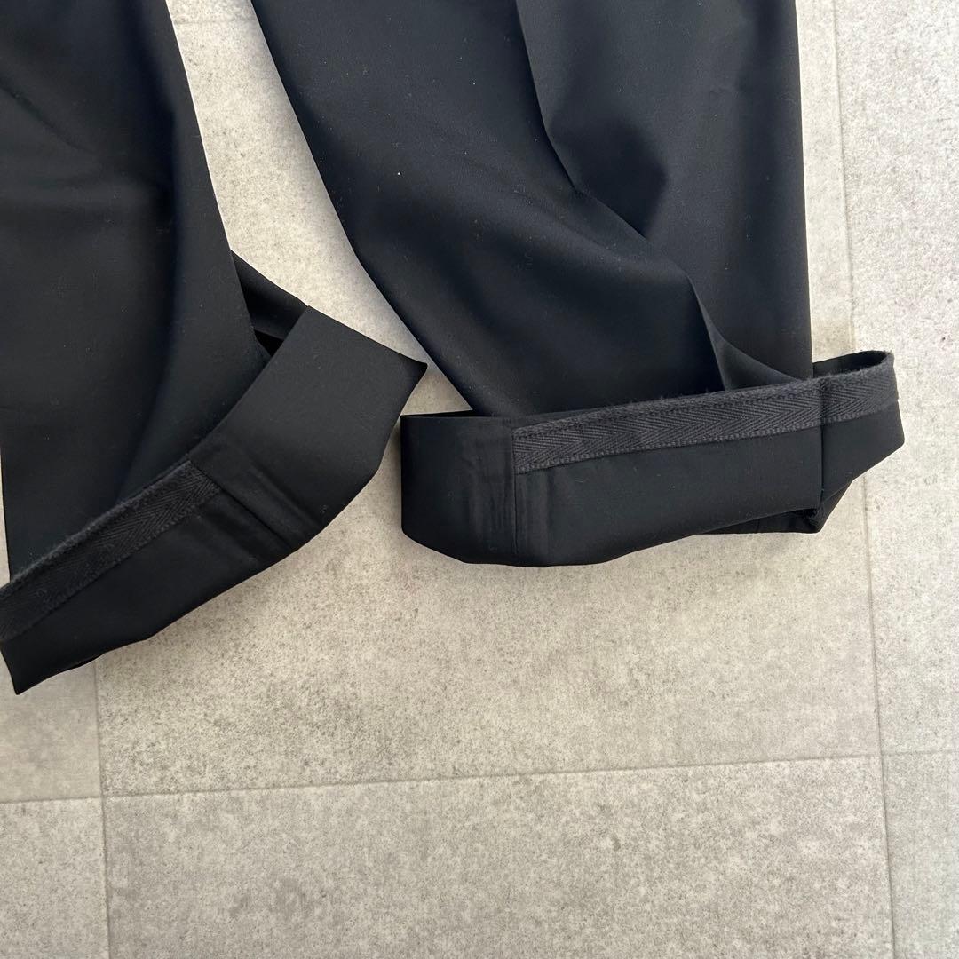 JIL SANDER センタープレススラックス 1タック ブラック サイズ46