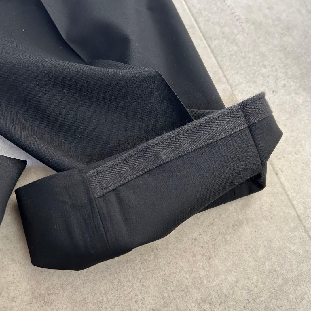 JIL SANDER センタープレススラックス 1タック ブラック サイズ46