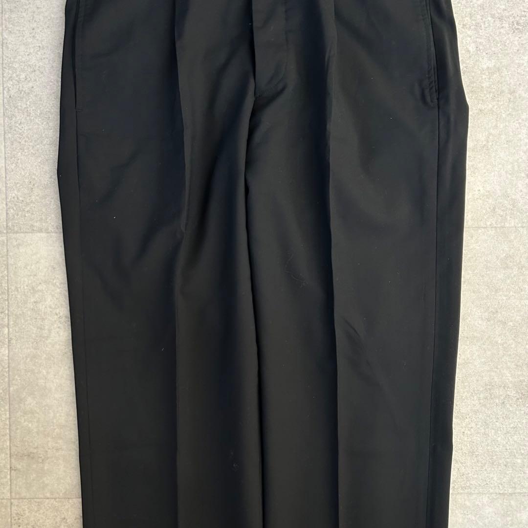 JIL SANDER センタープレススラックス 1タック ブラック サイズ46