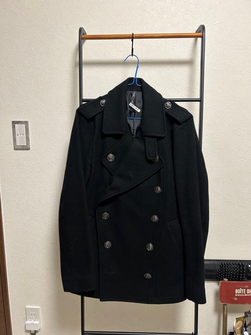 専用　glamb☆グラム　メンズ　ピーコート　ブラック☆サイズ4 クリーニング済