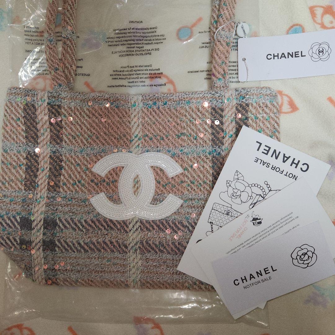 CHANEL　ノベルティ　ツィード　スパンコール　バッグ