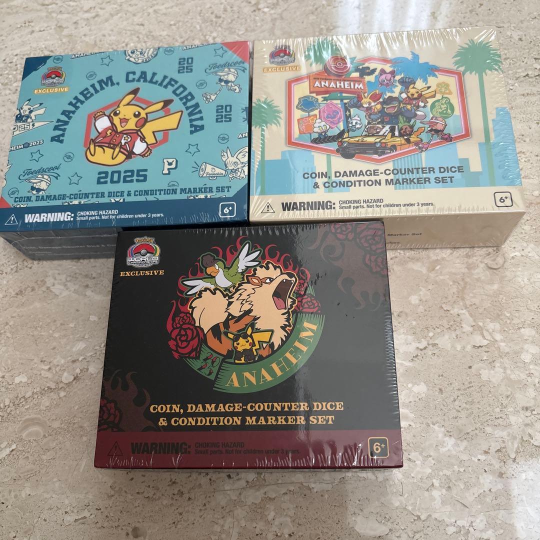 WCS2025 限定　ポケモンセンター　ダメカンダイス3種　アナハイム新品未開封