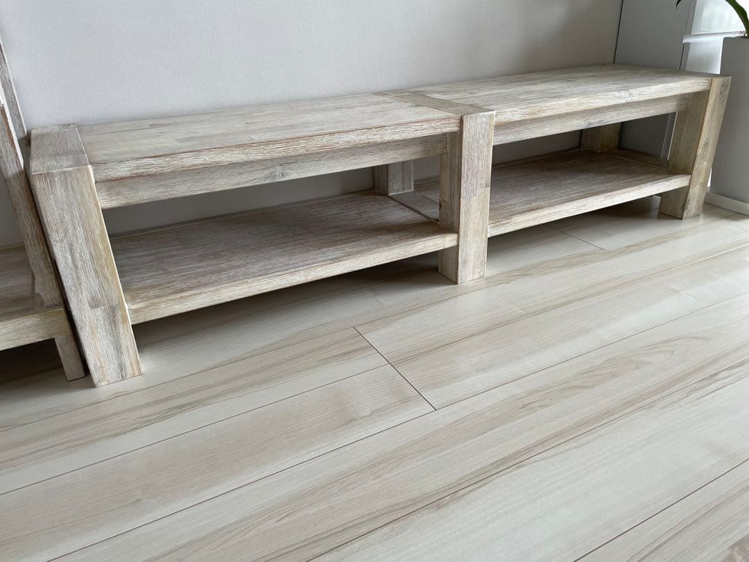 ウニコ MANOA マノア ローテーブル 幅1600m棚板付き