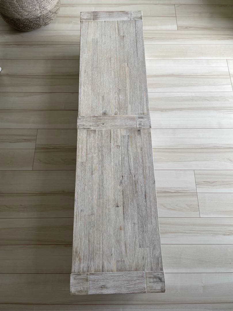 ウニコ MANOA マノア ローテーブル 幅1600m棚板付き