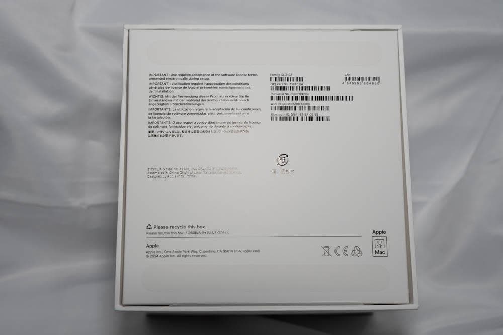 Mac Mini M4 SSD256GB/メモリ24GB/10C/10C