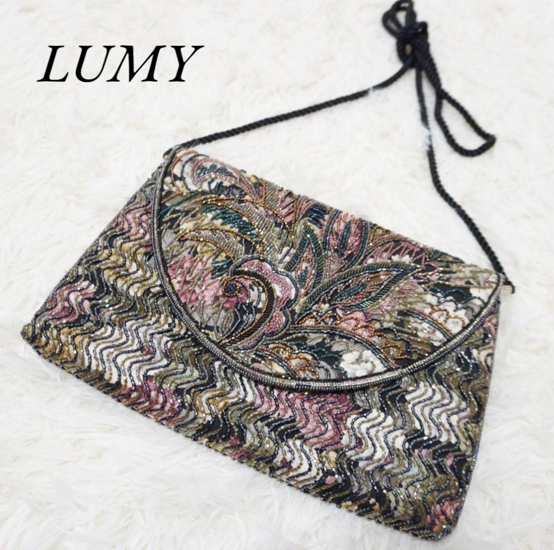 希少　LUMY　ルミーはしもと　ビーズバッグ　ショルダーバッグ　皇室御用達