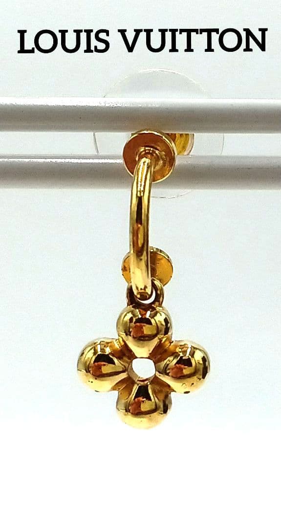 ヴィトン LOUIS VUITTON ブルーミング ピアス(ゴールド/片耳)