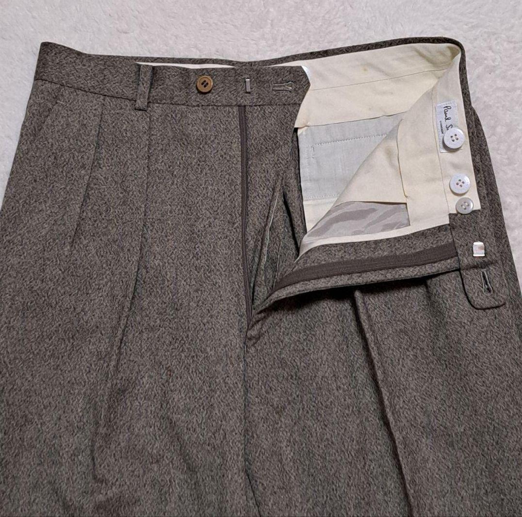 美品　ポールスミス　オルメジャーノ　セットアップ　3ピース　総裏　グレージュ　L