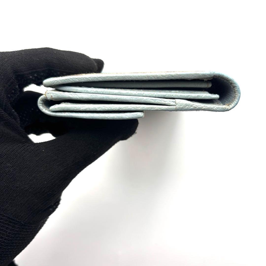 グッチ 長財布 GGキャンバス ロゴプレート 折り財布 Wフラップ ブルー