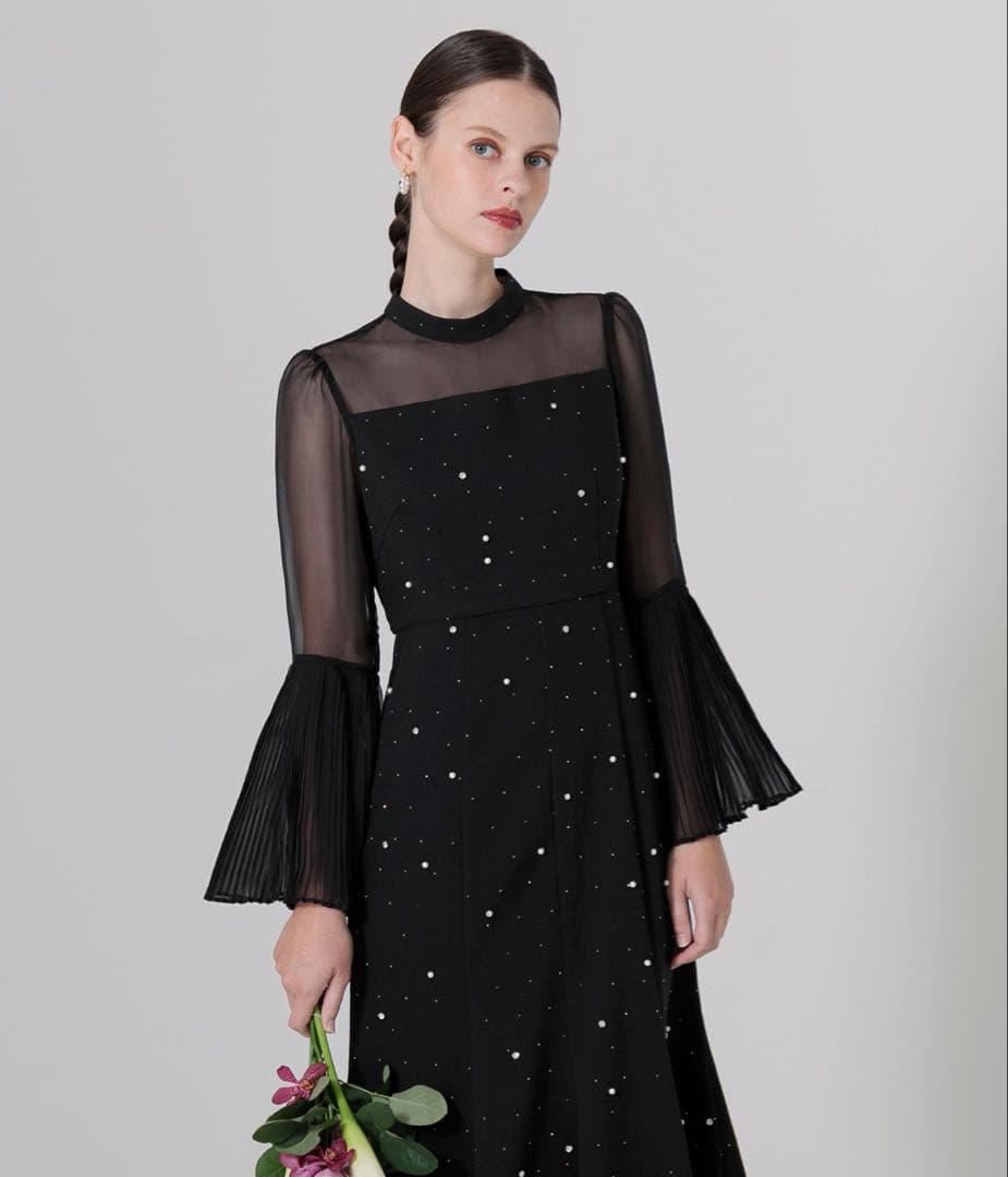 leja ブラック パーティードレス　結婚式