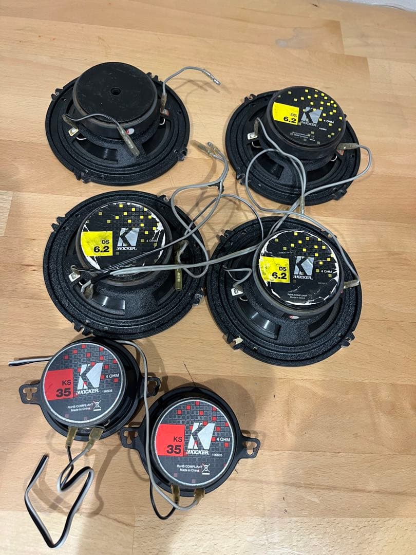 6個セット KICKER 11DS6.2 クロスオーバーツイーター16.5 cm