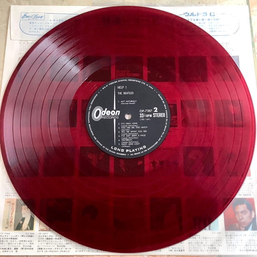 レア!美品! ビートルズ ヘルプ1965年初回盤 水色帯 オデオン赤盤